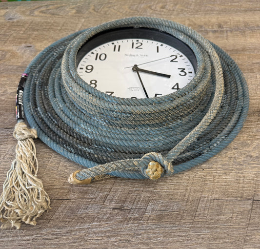 Western Lariat wrapped clock