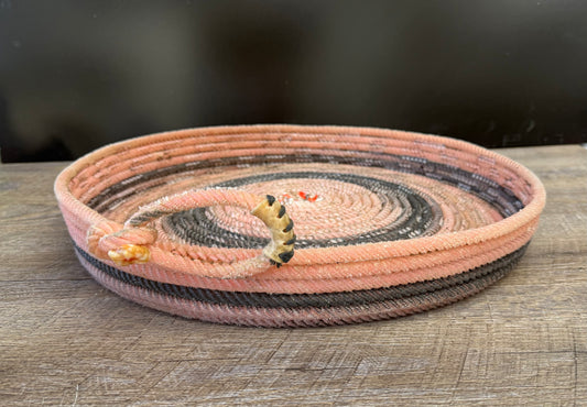 Large Pink Lariat rope basket