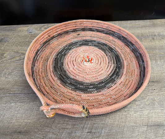 Large Pink Lariat rope basket